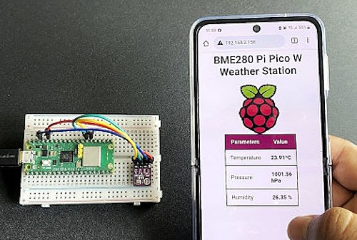 Make Simple Raspberry Pi Pico W Weather Station With BME280