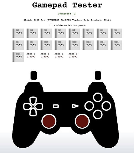 USB/BT gamepad tester