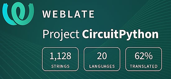 CircuitPython translation statistics on weblate