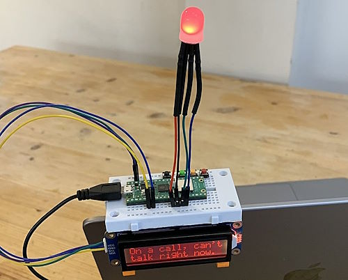 Raspberry Pi Pico powered video-call status indicator