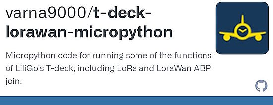 MicroPython examples for running LilyGo's T-deck