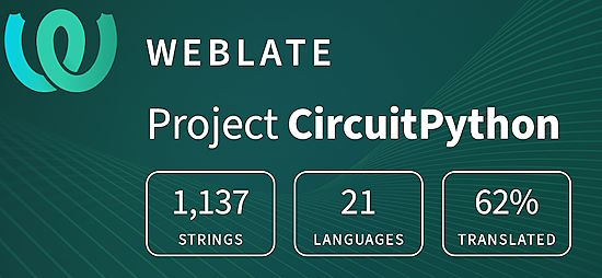 CircuitPython translation statistics on weblate