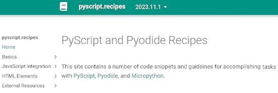 Use PyScript better with open source PyScript Recipes