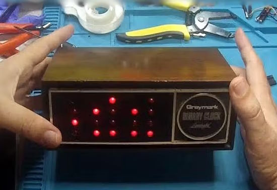 1970s binary clock MicroPython upgrade with a Raspberry Pi Pico W