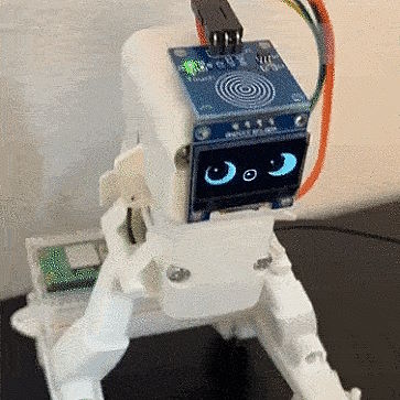 A pet robot who gets sleepy when petted