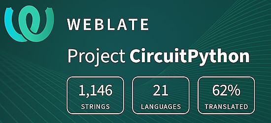 CircuitPython translation statistics on weblate