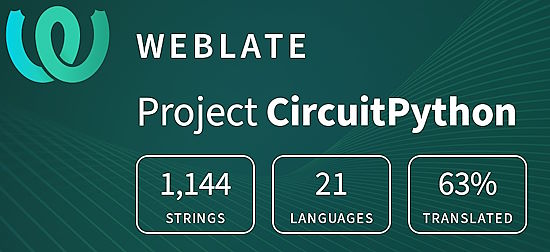 CircuitPython translation statistics on weblate