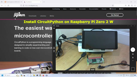 CircuitPython 9.0.0-beta.0 on a Raspberry Pi Zero 2 W