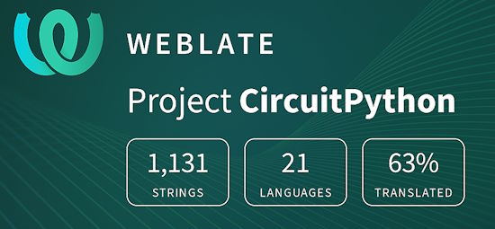 CircuitPython translation statistics on weblate