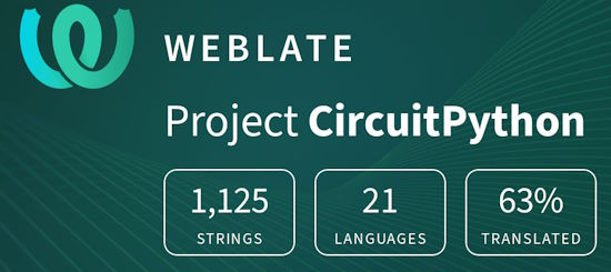 CircuitPython translation statistics on weblate