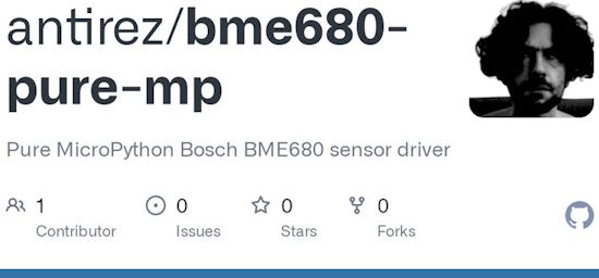 BME680 driver for MicroPython