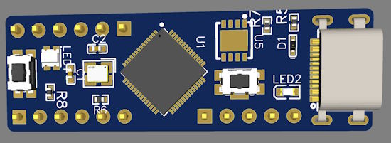 A CircuitPython compatible RP2040-based dev board