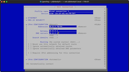 Set a static IP address on Raspberry Pi OS 12 'Bookworm'