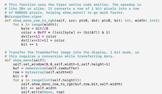 MicroPython Viper code emitter