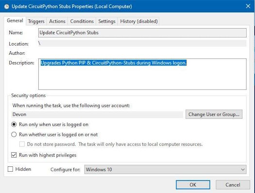 Automating PIP & CircuitPython-Stubs updates for Windows Users