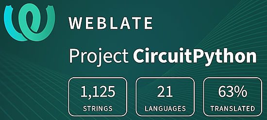 CircuitPython translation statistics on weblate