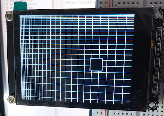 CircuitPython exercise to draw line and rect