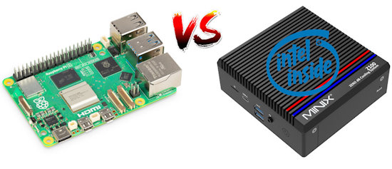 Raspberry Pi 5 vs Intel N100 mini PC comparison