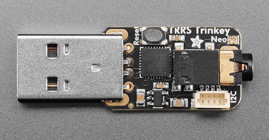 Adafruit TRRS Trinkey – USB Key for Assistive Technology