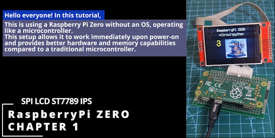 RaspberryPi ZERO SPI ST7789 NoOS/circuitpython
