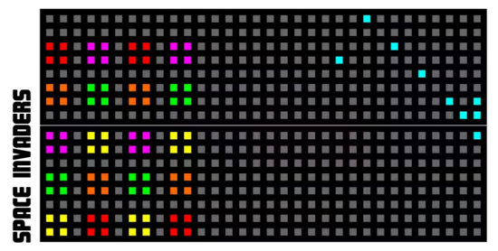 Space Invaders on Neopixels using CircuitPython