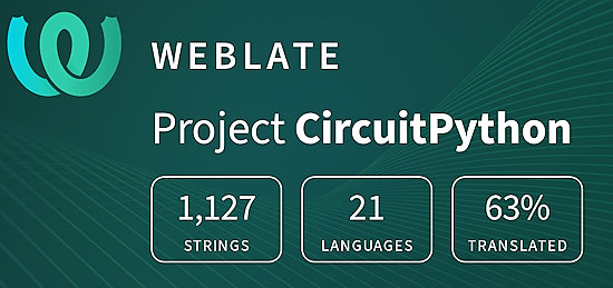 CircuitPython translation statistics on weblate