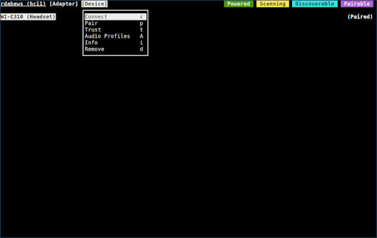 A terminal-based Bluetooth manager for Linux