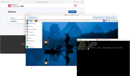 Raspberry Pi Connect: remote shell access and support for older devices