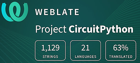 CircuitPython translation statistics on weblate