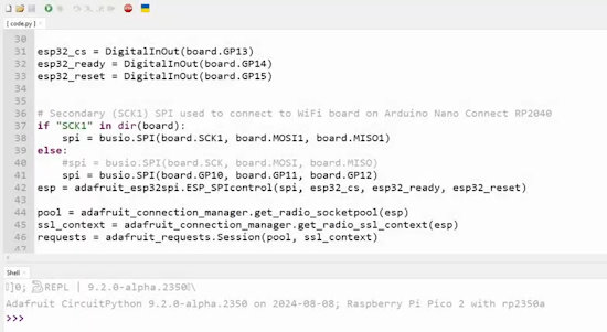 WiFi working on the Raspberry Pi Pico 2