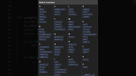 All 71 built-in Python functions