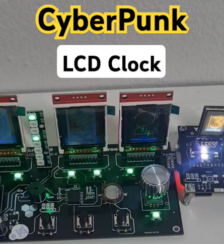 CyberPunk LCD Clock