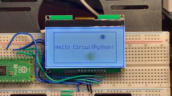 Driving 12864-06D display with CircuitPython on Pico 2