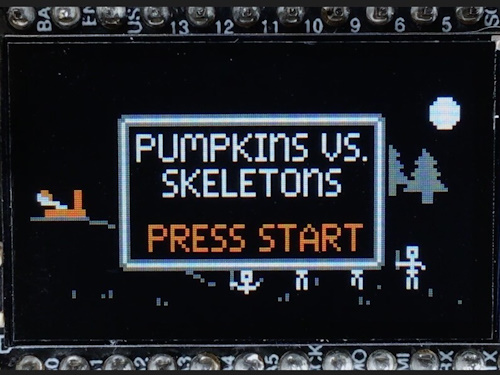 Pumpkins vs Skeletons Game for CircuitPython