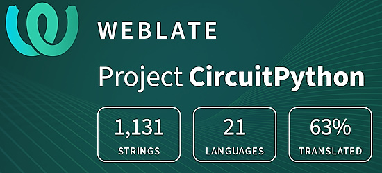 CircuitPython translation statistics on weblate