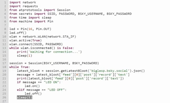 Controlling a Raspberry Pi Pico W With BlueSky and MicroPython