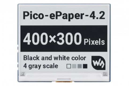 4.2inch E-Paper E-Ink Display Module for Raspberry Pi Pico