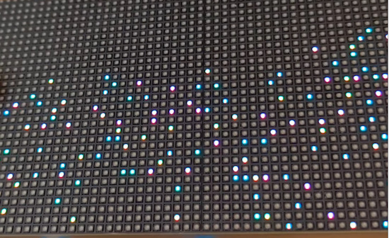 RGB pixel sand using a Raspberry Pi Pico and MPU6050 gyro sensor circuitpython