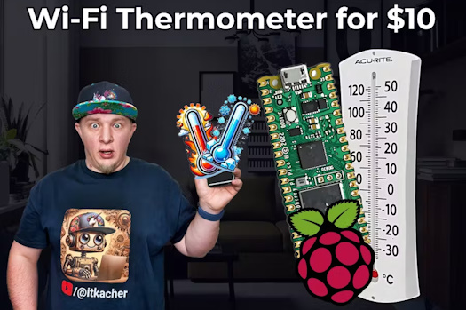 Turn a Raspberry Pi Pico into a Wi-Fi Thermometer for Mobile