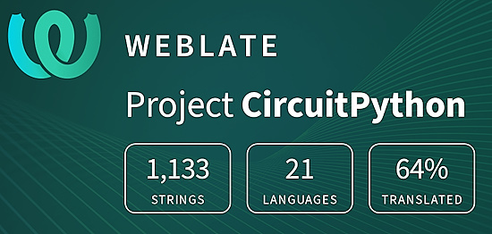 CircuitPython translation statistics on weblate