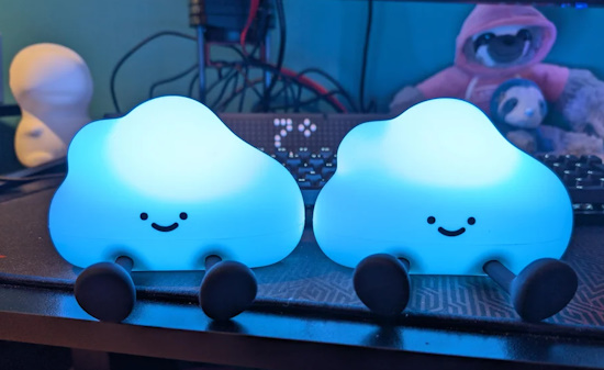 Night Light Turned Into a Weather Cloud