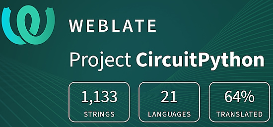 CircuitPython translation statistics on weblate