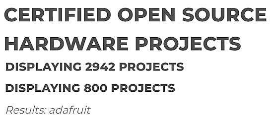 OSHWA Nears 3,000 Open Source Projects and Adafruit Reaches 800