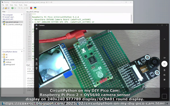 CircuitPython on a DIY Pico Cam