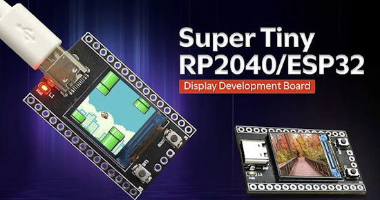 Super Tiny RP2040/ESP32 Display Development Board