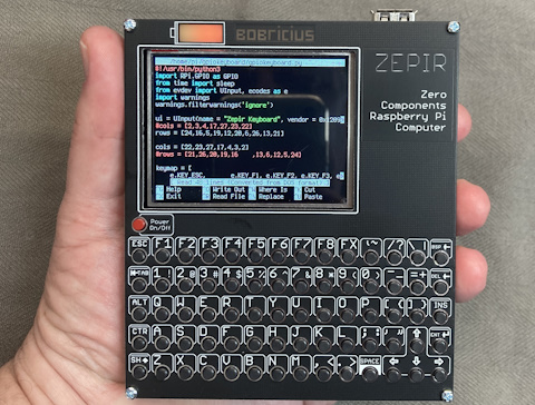 New #Zepir Raspbery Pi Zero based handheld computer