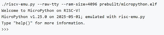 Emulator running MicroPython