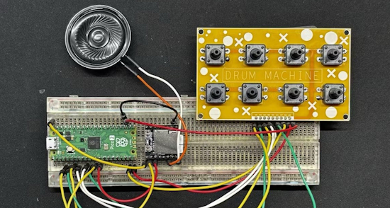 Pico and MicroPython–powered drum machine