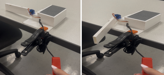 Switch-Activated Sweeping Arm