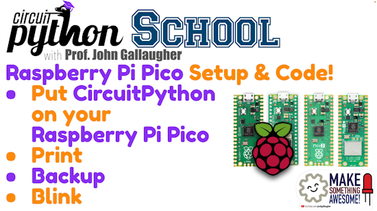 Learn Raspberry Pi Pico Programming! Install CircuitPython on a Pico, Print, Flash the LED!